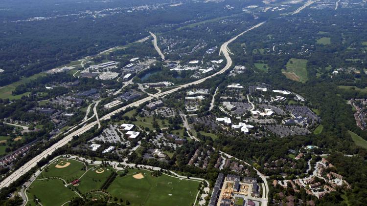 Aerial image of Chesterbrook business park CBD, Philadelphia